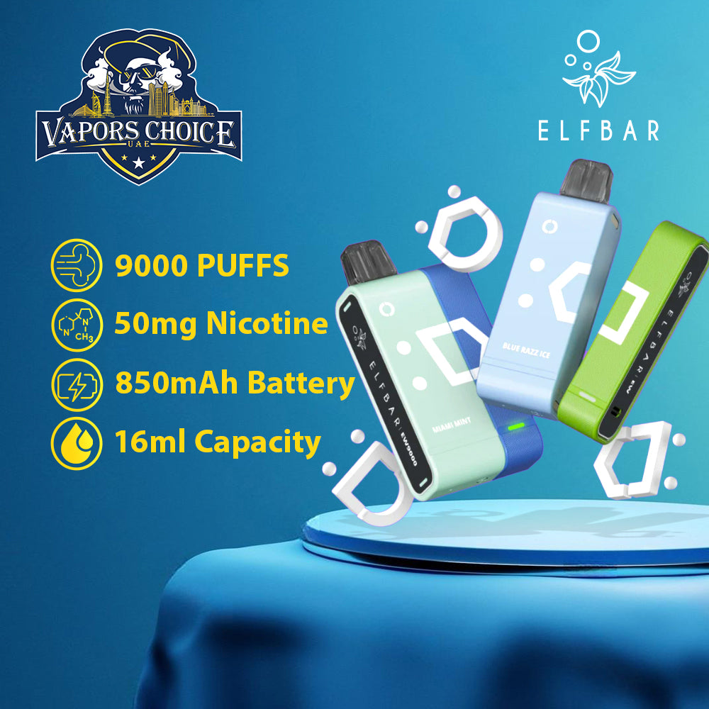 ELFBAR EW9000 (50mg) 9000 PUFFS Disposable Pods & Kit UAE Abu Dhabi